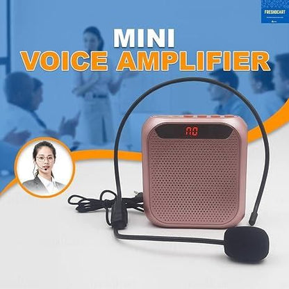 Portable Voice Amplifier – Rechargeable via USB with Wired Microphone Headset
