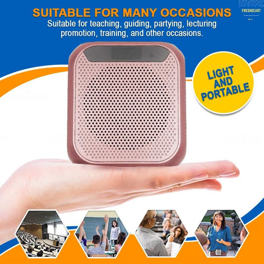 Portable Voice Amplifier – Rechargeable via USB with Wired Microphone Headset