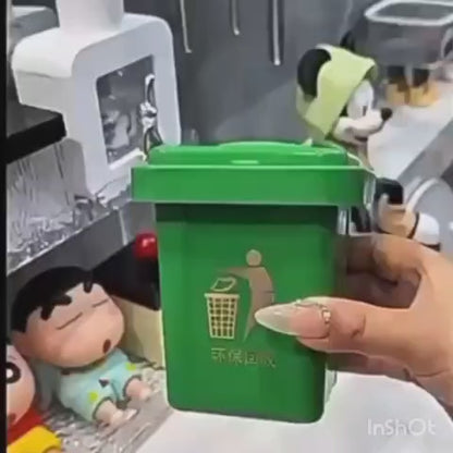 Stainless Steel Multipurpose Use Mini Dustbin & Ashtray